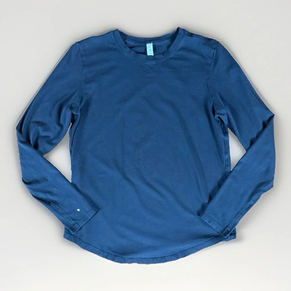 Women's Lululemon Love Long Sleeve Black Shirt Workout/Running Top Size 6